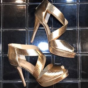 Michael Kors Gold Platform Sandal